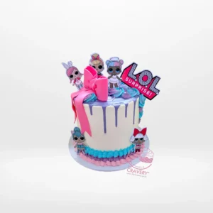 LOL Cake by The Cravery – handcrafted LOL Surprise-themed cake from the best cake shop in Birmingham.