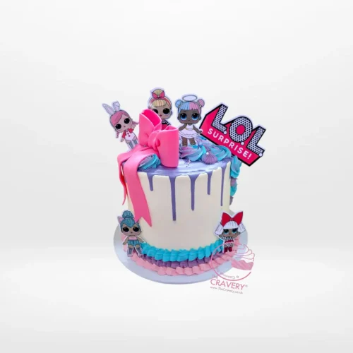 LOL Cake by The Cravery – handcrafted LOL Surprise-themed cake from the best cake shop in Birmingham.
