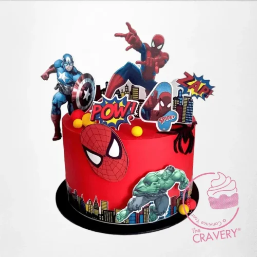 Marvel Cake – A Marvel-inspired cake available exclusively from Cravery the best bakery Birmingham.