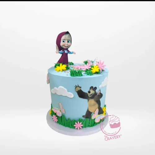 Masha and the Bear Cake by The Cravery, children’s themed cake available from cake shop in Solihull.
