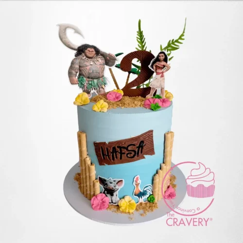 Disney-inspired Moana Cake handcrafted by The Cravery, the best cake shop in Birmingham.