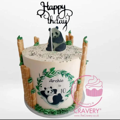 Panda Cake from Cravery’s cake Solihull