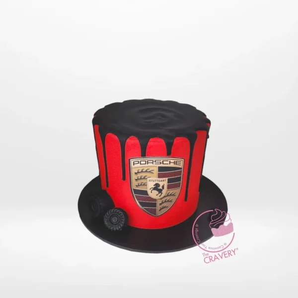 Porsche Birthday Cake by The Cravery, luxury car-themed handcrafted design available at our cake shop in Shirley.