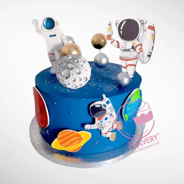 Space Birthday Cake with cosmic galaxy design from Cake Makers Birmingham
