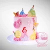 Pink Princess Cake with butterfly topper handcrafted at The Cravery, cake shop Redditch.