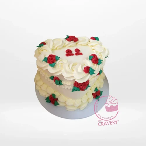 Vintage Heart Cake Near Me – A beautifully crafted vintage-themed cake, ideal for weddings and anniversaries in Birmingham.