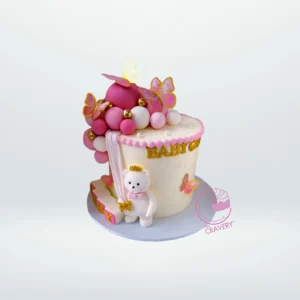 Baby Shower Cake by The Cravery, elegant pastel buttercream cake handcrafted at our cake shop in Aston.