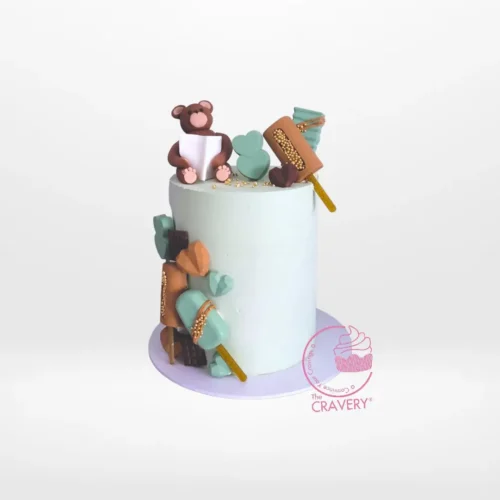 Babyshower Teddy Cake – A charming teddy bear-themed cake, perfect for baby showers in Birmingham.