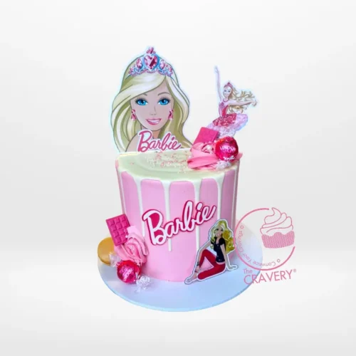 Barbie and Cake from cakes delivered birmingham – A charming and indulgent dessert for your celebration.