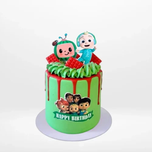 Cocomelon Cake Designs from Cravery's birthday cake delivery Birmingham service – A vibrant and playful cake perfect for children’s celebrations.