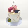 Graduation Cake Simple from Cravery - best bakery Birmingham – A simple and elegant cake perfect for your graduation celebration.