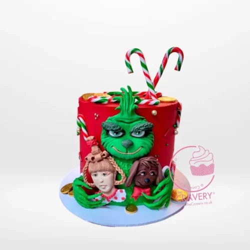 Grinch Cake – A festive cake inspired by the Grinch, perfect for holiday celebrations in Birmingham.