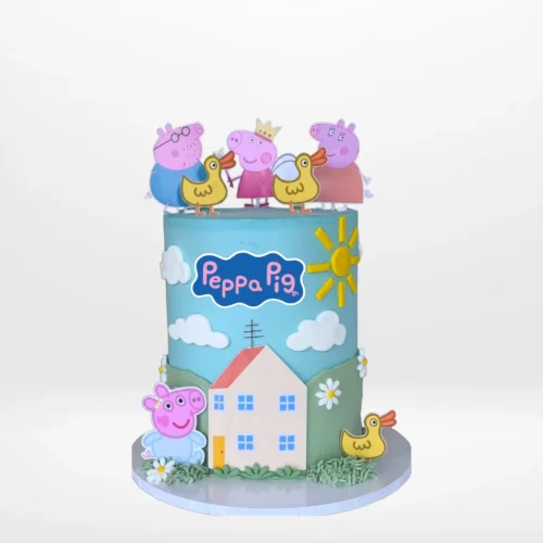 Peppa Pig Birthday Cake from cake artist Solihull – A whimsical creation for your child's celebration.
