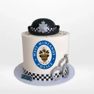 Police Cake from Cravery's cake shop Birmingham – A tribute to the heroes.