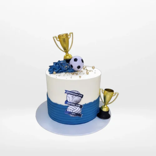 Birmingham Cake from Cravery Cake Shop Birmingham. A delicious tribute to the city and Birmingham City Football Club.