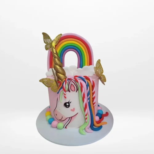Rainbow Unicorn Cake from Cravery's Cake Shop Birmingham City Centre – A magical unicorn cake perfect for any celebration.