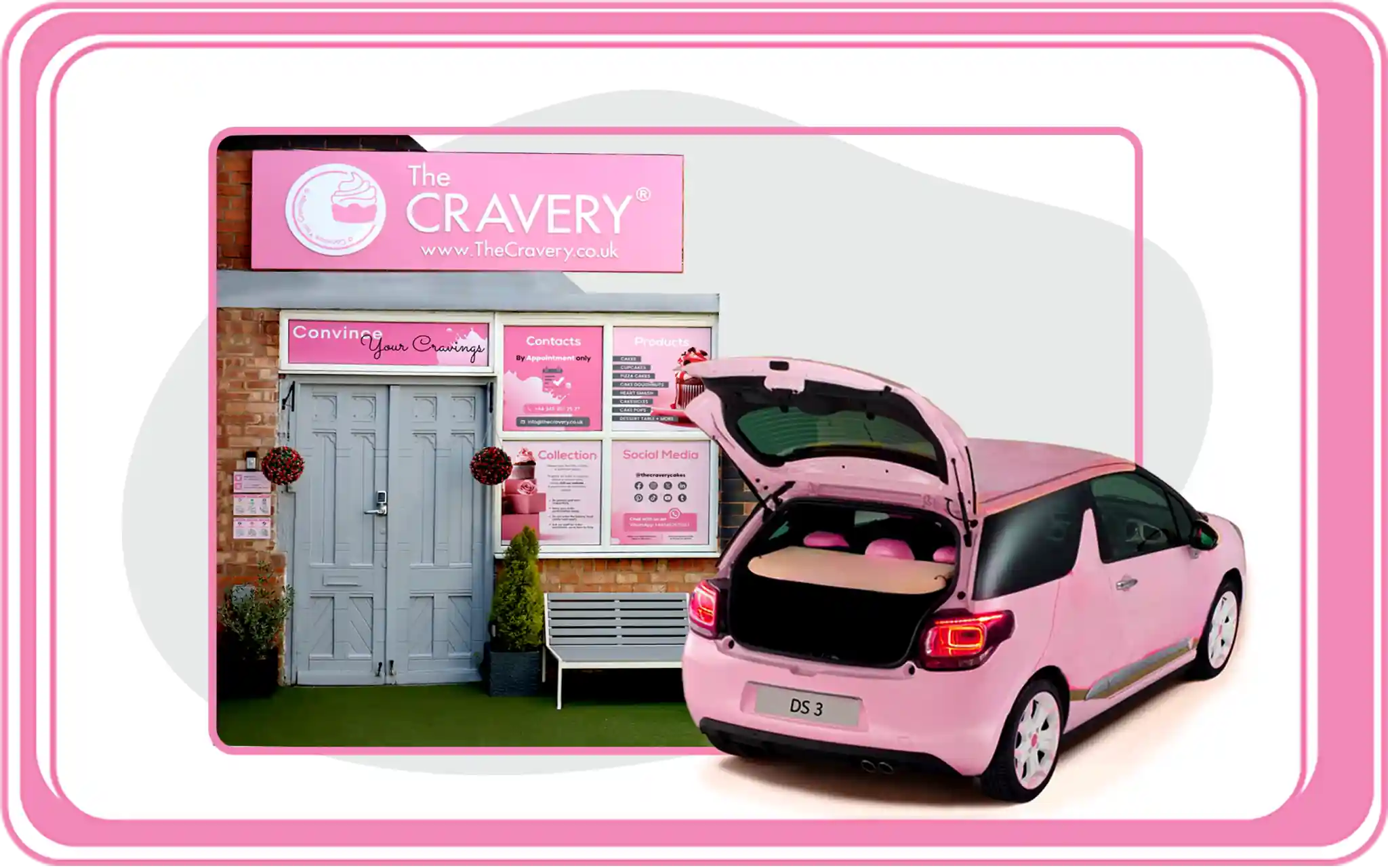 Customer collecting a freshly made cake from The Cravery in Birmingham