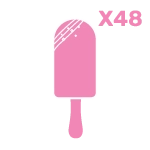 Box of 48 luxury cakesicles handcrafted by The Cravery in Birmingha