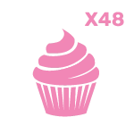 Box of 48 extra-large cupcakes freshly made by The Cravery in Birmingham