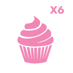 Box of six handcrafted cupcakes from The Cravery in Birmingham