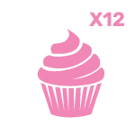 Box of twelve medium-sized cupcakes handcrafted by The Cravery in Birmingham