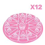 Medium cake pizza with 12 slices, freshly made by The Cravery in Birmingham