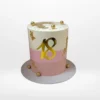 Personalised 18th Birthday Cake with elegant floral decorations, birthday cakes Solihull