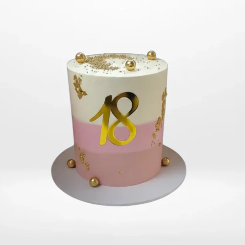 Personalised 18th Birthday Cake with elegant floral decorations, birthday cakes Solihull