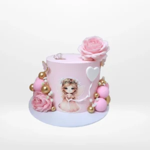 4th Birthday Cake for girls with flowers and butterflies by The Cravery | best birthday cakes Birmingham