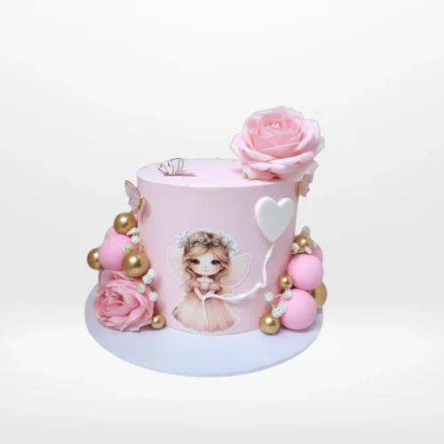 4th Birthday Cake for girls with flowers and butterflies by The Cravery | best birthday cakes Birmingham