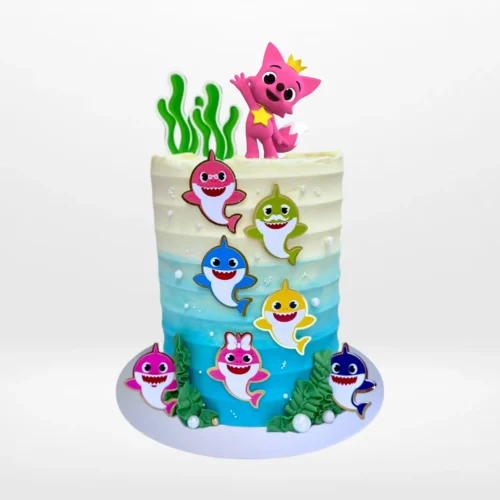 BabyShark Cake from Cravery’s birthday cake delivery Birmingham
