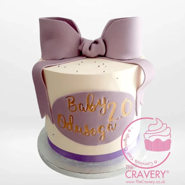 Babyshower Cake in Lavender from cake shop Solihull
