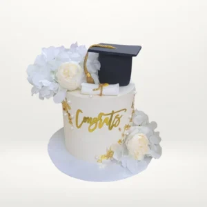 Best Grad Cakes with non-edible flowers