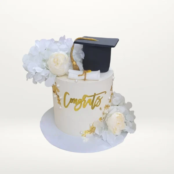 Best Grad Cakes with non-edible flowers