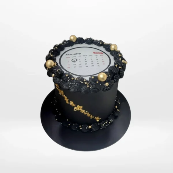 Black & Gold Cake from Cravery’s cake Solihull