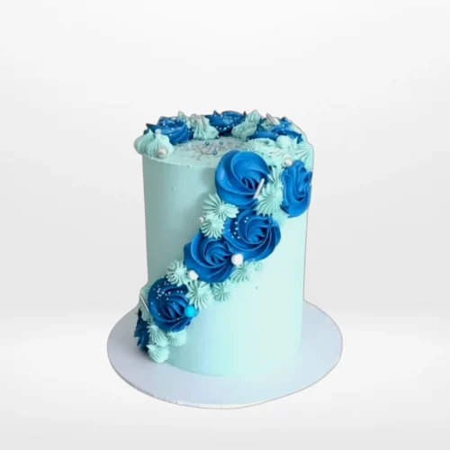 Blue Birthday Cake, cakes delivered Birmingham