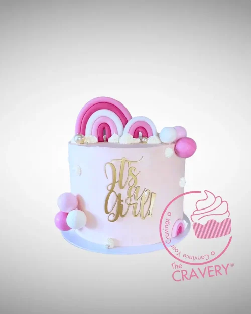 Easy Gender Reveal Cake from Cravery’s birthday cakes Birmingham