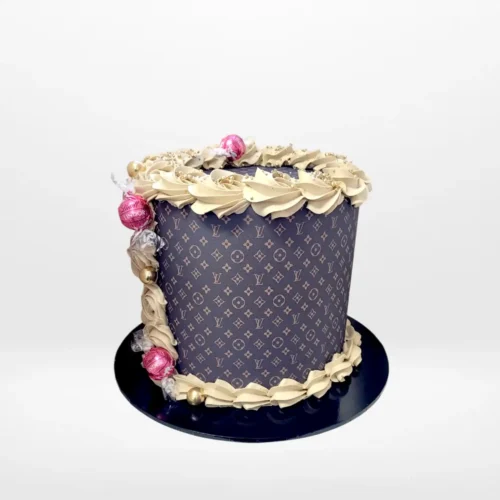 Louis Vuitton Birthday Cake with designer inspired details, cake shop Kings Heath