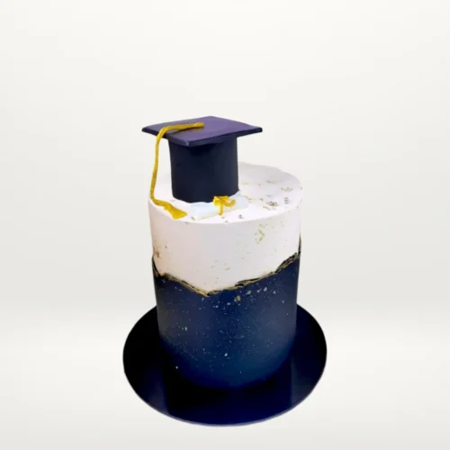 Simple Graduation Cakes, elegant 3-layer design from cake shop Birmingham