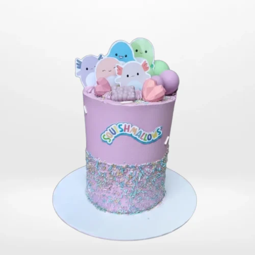 Squishmallow Birthday Cake with pastel decorations, cake shop Handsworth