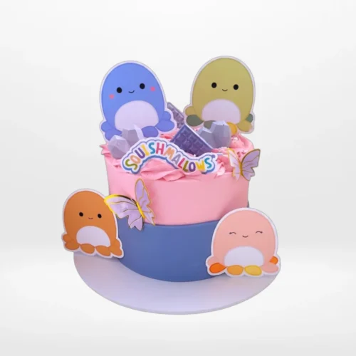Squishmallow Cake with colourful decorations, cake shop Maypole