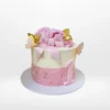 1rst Birthday Cake with soft colours and smooth buttercream finish, designed for a baby’s milestone celebration in Birmingham.