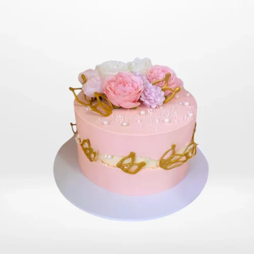 Elegant 80th Birthday Cake from The Cravery, custom handcrafted celebration cake at our cake shop in Mere Green.