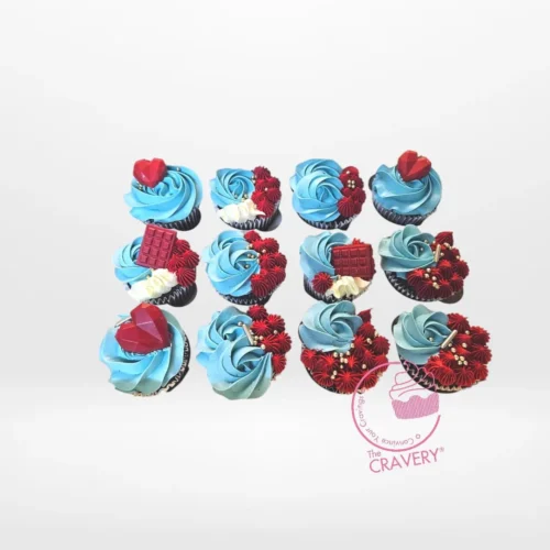 Anniversary Cupcakes by The Cravery, elegant handcrafted cupcakes for couples, delivered across Birmingham.