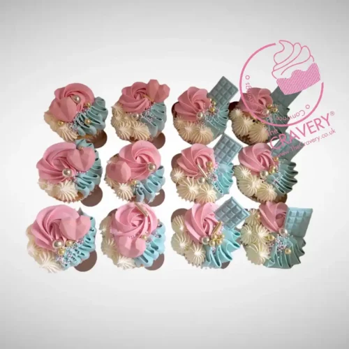 Babyshower Cupcake by The Cravery, handcrafted cupcakes made in Birmingham for baby celebrations.