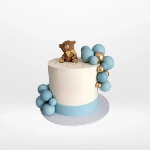 Babyshower Teddy Cake – A charming teddy bear-themed cake, perfect for baby showers in Birmingham.