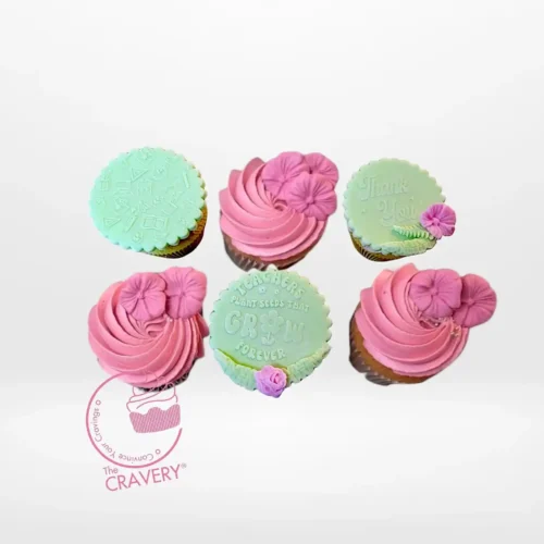 Best Teacher Cupcakes by The Cravery, handcrafted cupcakes with classroom-themed decorations, baked fresh in Birmingham.