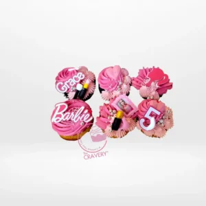 Cupcakes Barbie by The Cravery, handcrafted pink cupcakes inspired by Barbie, freshly baked in Solihull.