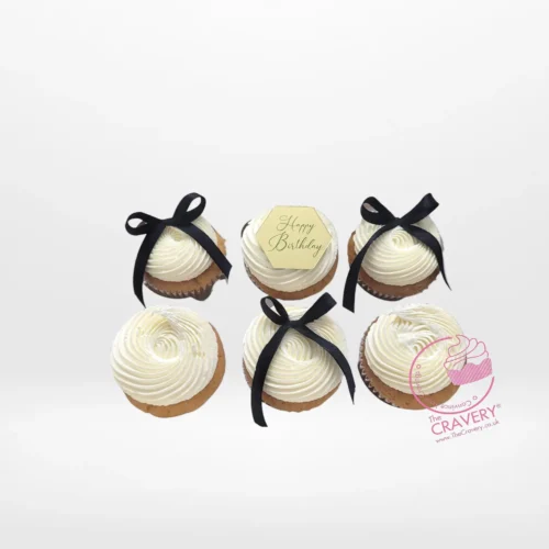Bow Cupcakes by The Cravery, handcrafted elegant cupcakes with bow decorations, freshly baked in Solihull.