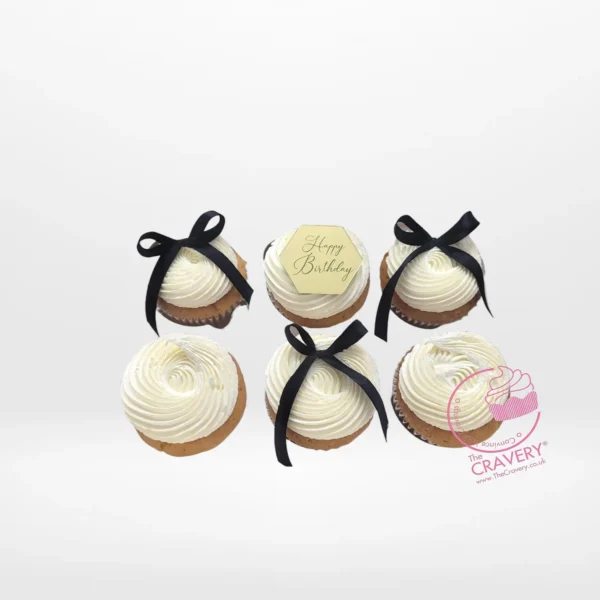 Bow Cupcakes by The Cravery, handcrafted elegant cupcakes with bow decorations, freshly baked in Solihull.